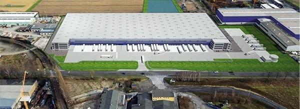 AVG actief bij de ontwikkeling van logisitiek- en distributiecentra in Dormagen iov IDI Gazeley. Een nieuwe generatie logistiekcentrum. Het infrawerk AVG.