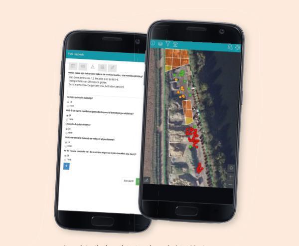App OCE-deskundigen. AVG Explosieven Opsporing Nederland ontwikkelde samen met Nieuwland Geo-Informatie een app om de werkzaamheden op kantoor en in het veld gemakkelijker te maken.