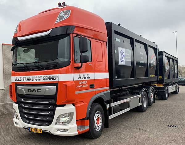 DAF Container truck Absetzkipper AVG Transport