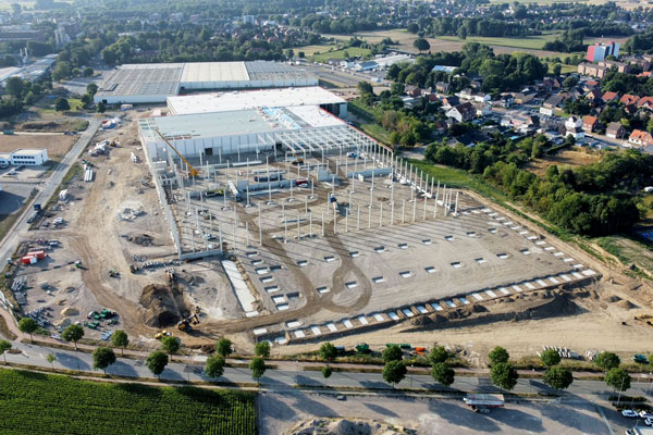 AVG Bau Goch unterstützt Bau eines Logistikzentrums auf einem Gelände mit der Größe von 16 Fußballplätzen