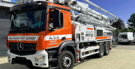 Compleet nieuwe betonpomp van 36 meter voor AVG