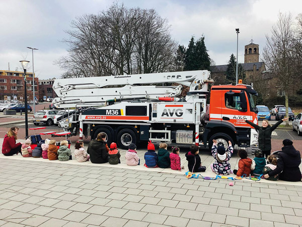 Met de betonpomp naar Spring Kinderopvang